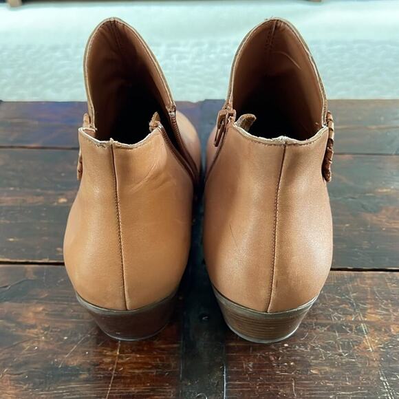 Jack Rogers Tan Leather Ankle Booties Size 11 NWOT - Picture 3 of 8